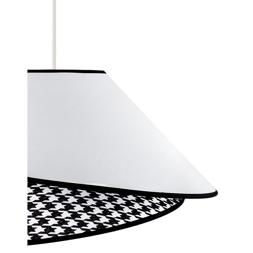 Duolla - Candeeiro suspenso COCO 1xE27/40W/230V diâmetro 50 cm branco/preto