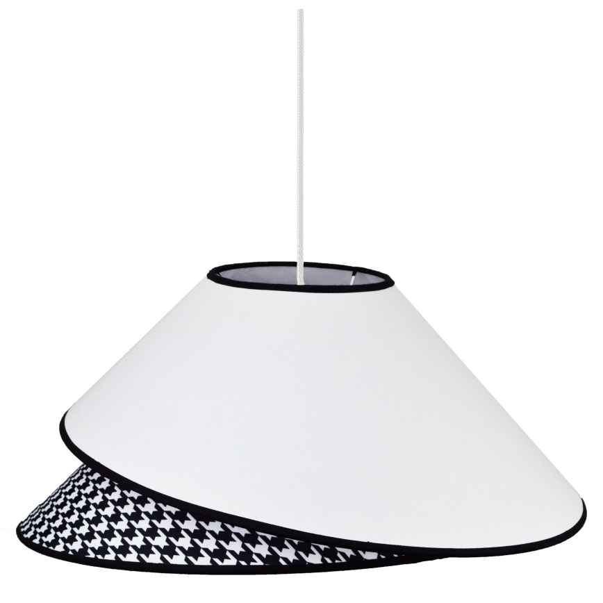 Duolla - Candeeiro suspenso COCO 1xE27/40W/230V diâmetro 50 cm branco/preto