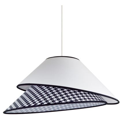 Duolla - Candeeiro suspenso COCO 1xE27/40W/230V diâmetro 50 cm branco/preto