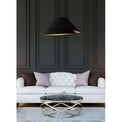 Duolla - Candeeiro suspenso COCO 1xE27/40W/230V diâmetro 50 cm preto