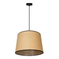 Duolla - Candeeiro suspenso CONE 1xE27/15W/230V diâmetro 40 cm castanho/preto