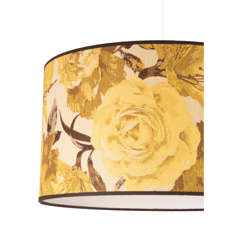 Duolla - Candeeiro suspenso CONSTANCE 1xE27/40W/230V diâmetro 45 cm amarelo