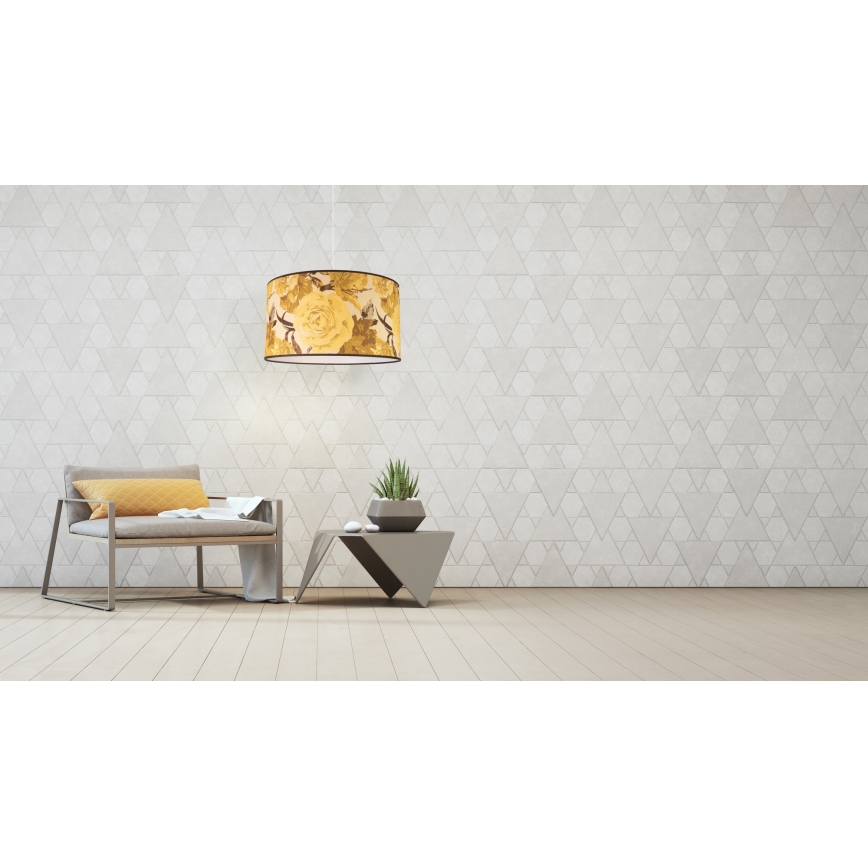 Duolla - Candeeiro suspenso CONSTANCE 1xE27/40W/230V diâmetro 45 cm amarelo