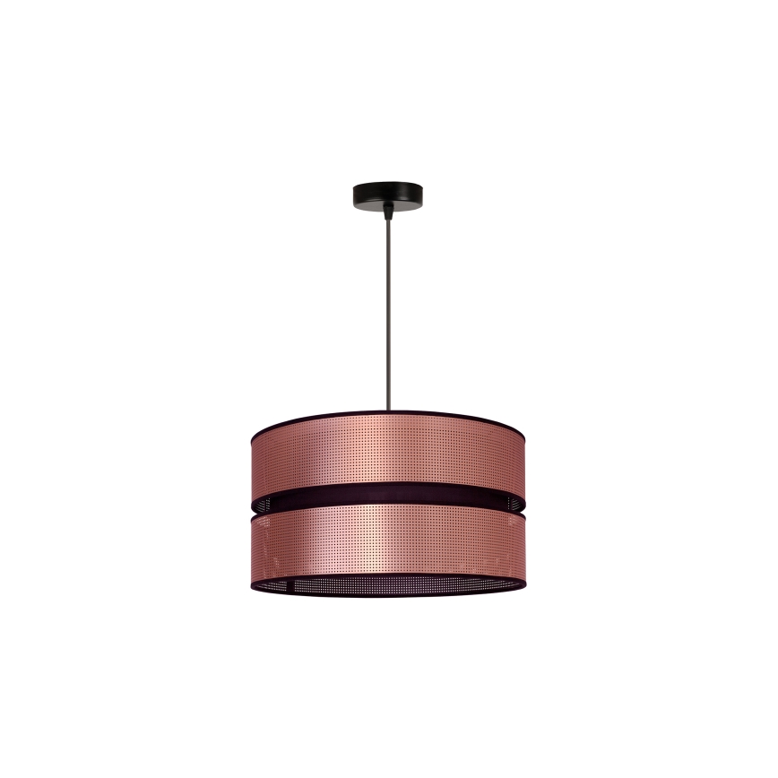 Duolla - Candeeiro suspenso COPPER SHINY 1xE27/15W/230V diâmetro 40 cm cobre/preto