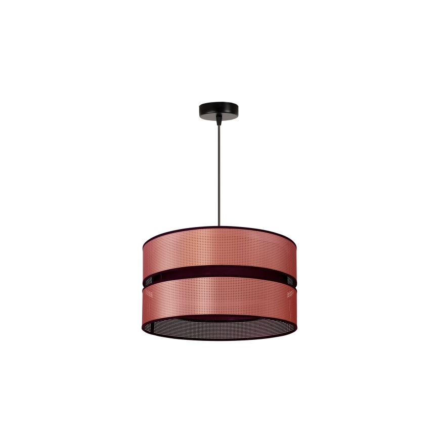 Duolla - Candeeiro suspenso COPPER SHINY 1xE27/15W/230V diâmetro 40 cm cobre/preto