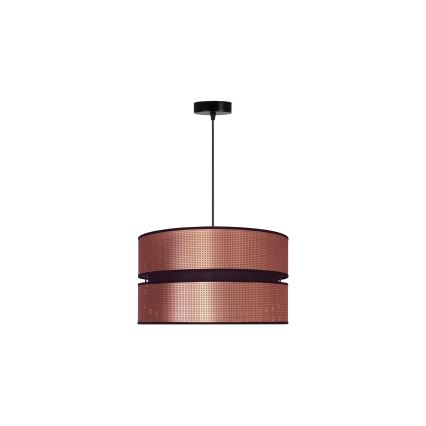 Duolla - Candeeiro suspenso COPPER SHINY 1xE27/15W/230V diâmetro 40 cm cobre/preto