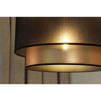 Duolla - Candeeiro suspenso COPPER SHINY 1xE27/15W/230V diâmetro 45 cm castanho/cobre