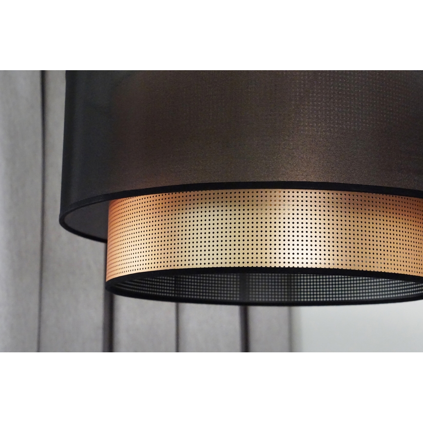 Duolla - Candeeiro suspenso COPPER SHINY 1xE27/15W/230V diâmetro 45 cm castanho/cobre