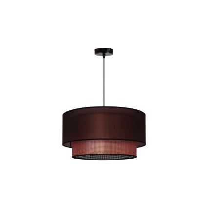 Duolla - Candeeiro suspenso COPPER SHINY 1xE27/15W/230V diâmetro 45 cm castanho/cobre