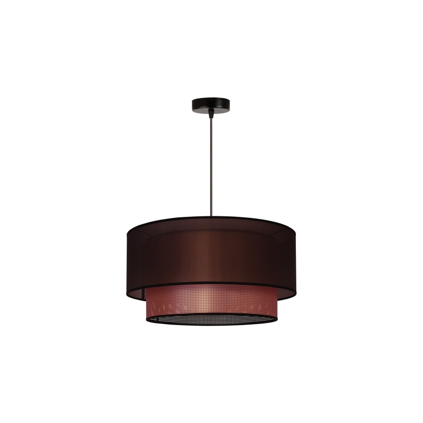 Duolla - Candeeiro suspenso COPPER SHINY 1xE27/15W/230V diâmetro 45 cm castanho/cobre