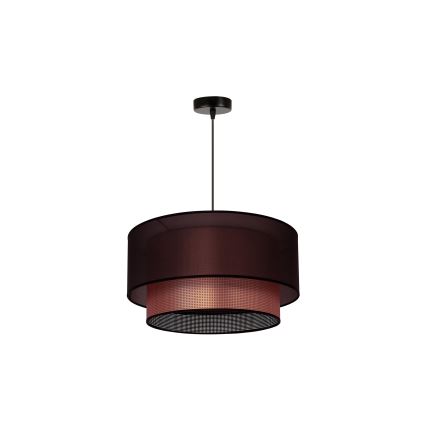Duolla - Candeeiro suspenso COPPER SHINY 1xE27/15W/230V diâmetro 45 cm castanho/cobre
