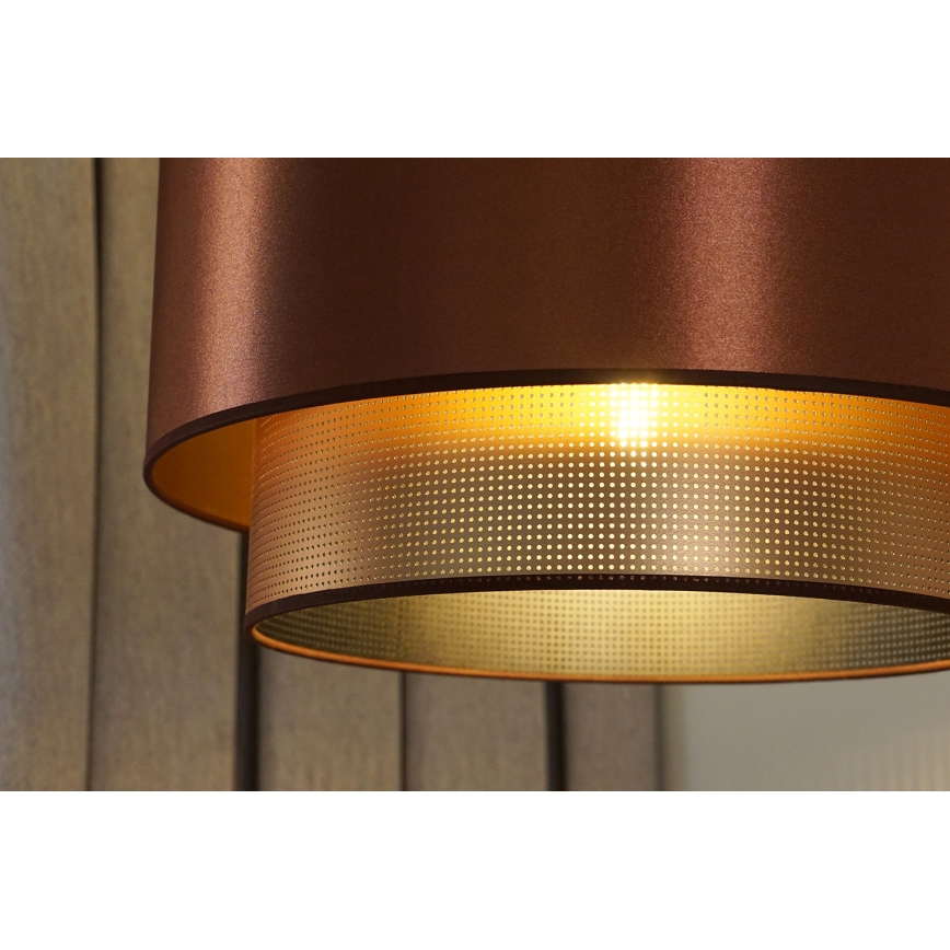 Duolla - Candeeiro suspenso COPPER SHINY 1xE27/15W/230V diâmetro 45 cm cobre