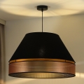 Duolla - Candeeiro suspenso COPPER SHINY 1xE27/15W/230V diâmetro 60 cm preto/cobre