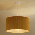 Duolla - Candeeiro suspenso CORDUROY 1xE27/15W/230V diâmetro 40 cm amarelo