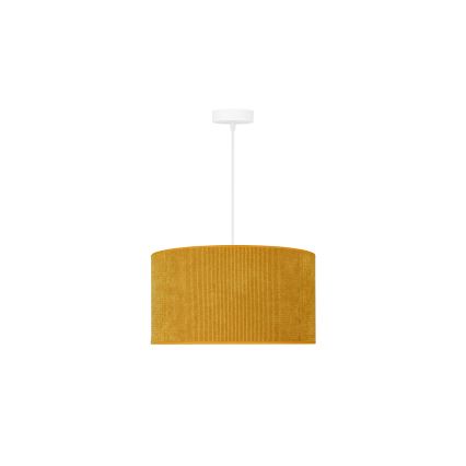 Duolla - Candeeiro suspenso CORDUROY 1xE27/15W/230V diâmetro 40 cm amarelo