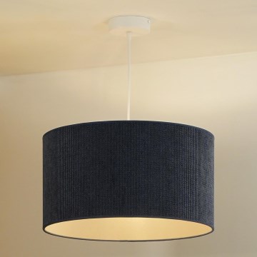 Duolla - Candeeiro suspenso CORDUROY 1xE27/15W/230V escuro diâmetro 40 cm azul