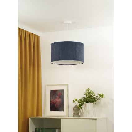 Duolla - Candeeiro suspenso CORDUROY 1xE27/15W/230V escuro diâmetro 40 cm azul