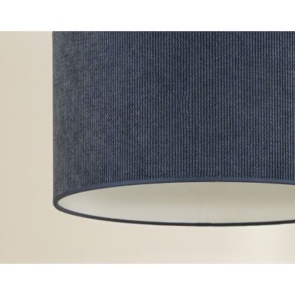 Duolla - Candeeiro suspenso CORDUROY 1xE27/15W/230V escuro diâmetro 40 cm azul