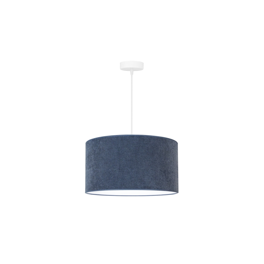 Duolla - Candeeiro suspenso CORDUROY 1xE27/15W/230V escuro diâmetro 40 cm azul
