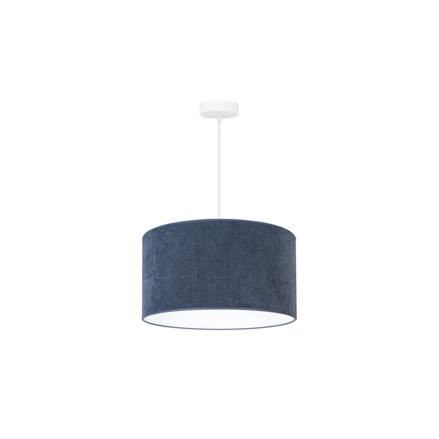 Duolla - Candeeiro suspenso CORDUROY 1xE27/15W/230V escuro diâmetro 40 cm azul
