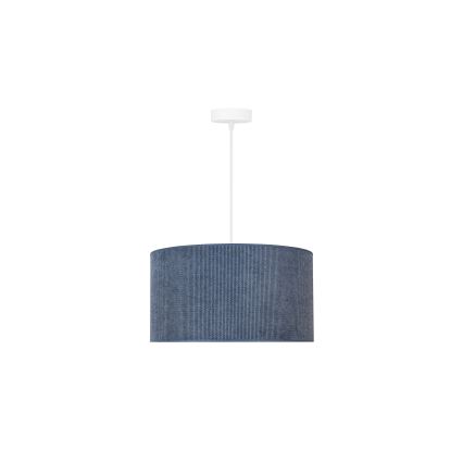 Duolla - Candeeiro suspenso CORDUROY 1xE27/15W/230V escuro diâmetro 40 cm azul