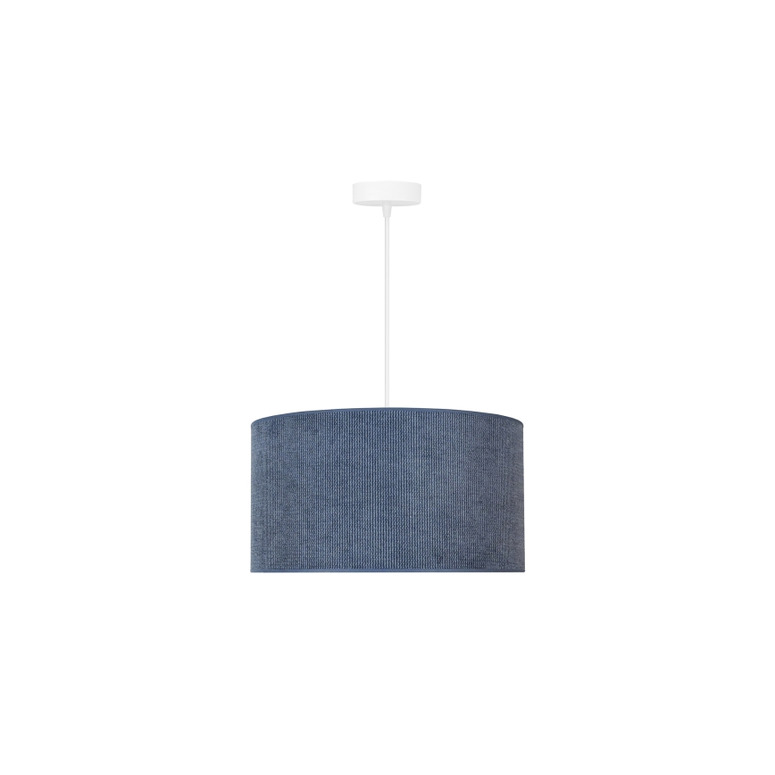 Duolla - Candeeiro suspenso CORDUROY 1xE27/15W/230V escuro diâmetro 40 cm azul