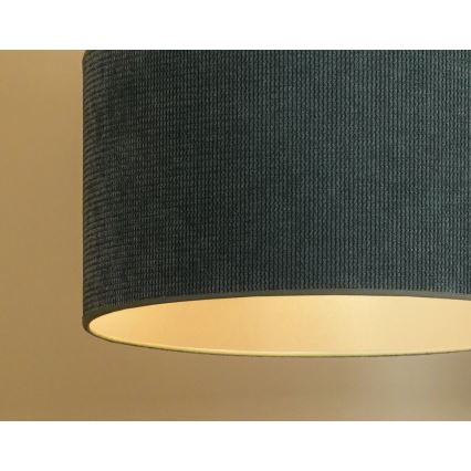 Duolla - Candeeiro suspenso CORDUROY 1xE27/15W/230V iluminação diâmetro 40 cm azul