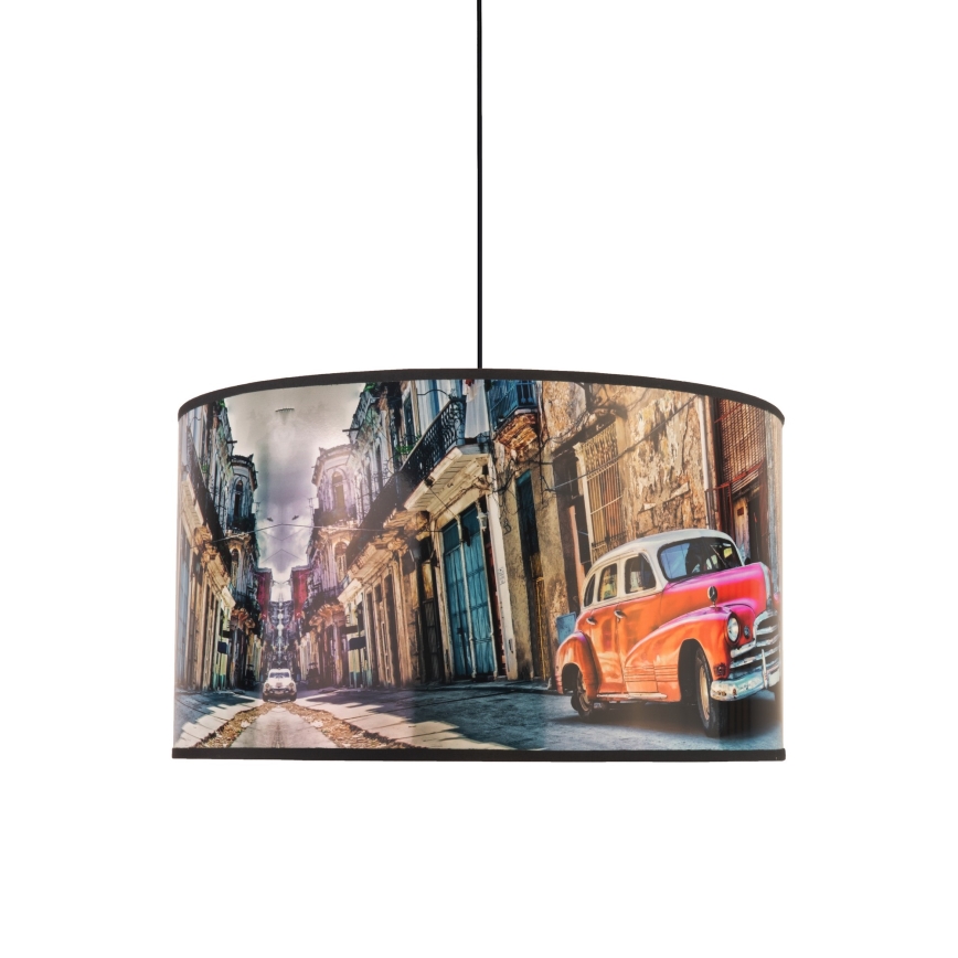 Duolla - Candeeiro suspenso CUBA VERMELHO 1xE27/15W/230V diâmetro 35 cm