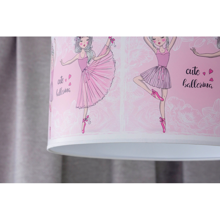 Duolla - Candeeiro suspenso de criança PRINT M 1xE27/40W/230V diâmetro 35 cm bailarinas