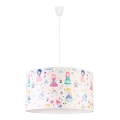 Duolla - Candeeiro suspenso de criança PRINT M 1xE27/40W/230V diâmetro 35 cm princesas