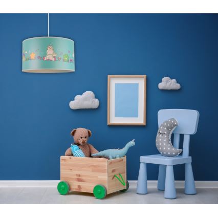 Duolla - Candeeiro suspenso de criança UNICORN 1xE27/15W/230V diâmetro 35 cm