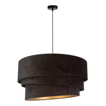 Duolla - Candeeiro suspenso DEVON 1xE27/40W/230V diâmetro 45 cm preto/dourado