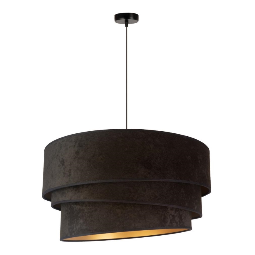 Duolla - Candeeiro suspenso DEVON 1xE27/40W/230V diâmetro 45 cm preto/dourado