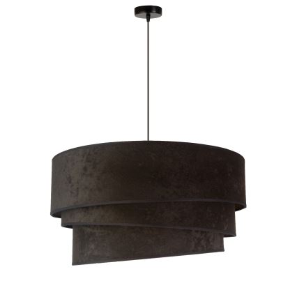 Duolla - Candeeiro suspenso DEVON 1xE27/40W/230V diâmetro 45 cm preto/dourado