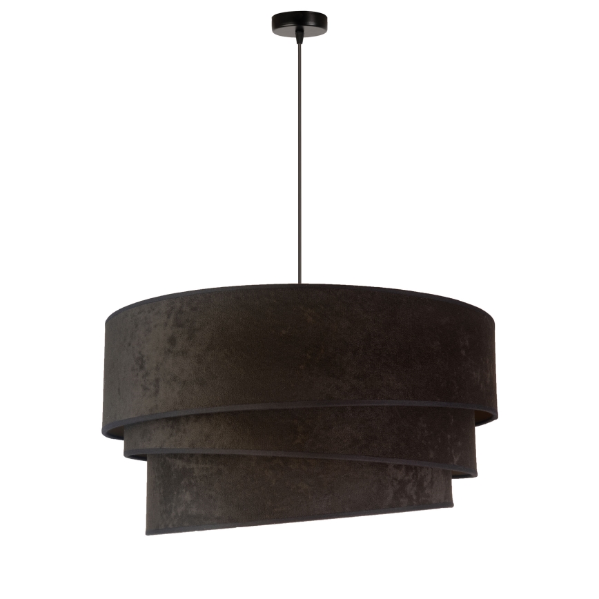 Duolla - Candeeiro suspenso DEVON 1xE27/40W/230V diâmetro 45 cm preto/dourado