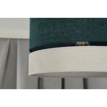 Duolla - Candeeiro suspenso DOUBLE 1xE27/15W/230V diâmetro 40 cm verde/cinzento