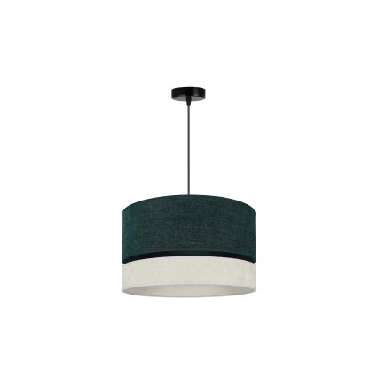 Duolla - Candeeiro suspenso DOUBLE 1xE27/15W/230V diâmetro 40 cm verde/cinzento
