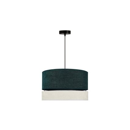 Duolla - Candeeiro suspenso DOUBLE 1xE27/15W/230V diâmetro 40 cm verde/cinzento