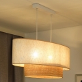 Duolla - Candeeiro suspenso DOUBLE OVAL NATURE 2xE27/15W/230V creme/bege