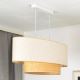 Duolla - Candeeiro suspenso DOUBLE OVAL NATURE 2xE27/15W/230V creme/bege