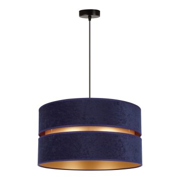 Duolla - Candeeiro suspenso DUO 1xE27/15W/230V diâmetro 40 cm azul/dourado