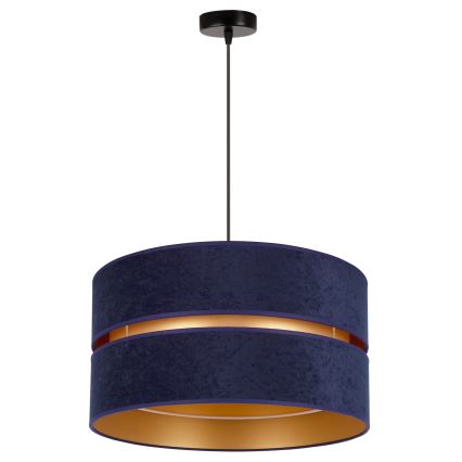 Duolla - Candeeiro suspenso DUO 1xE27/15W/230V diâmetro 40 cm azul/dourado