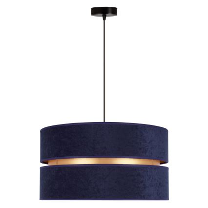 Duolla - Candeeiro suspenso DUO 1xE27/15W/230V diâmetro 40 cm azul/dourado