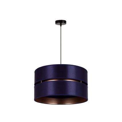 Duolla - Candeeiro suspenso DUO 1xE27/15W/230V diâmetro 40 cm azul/dourado
