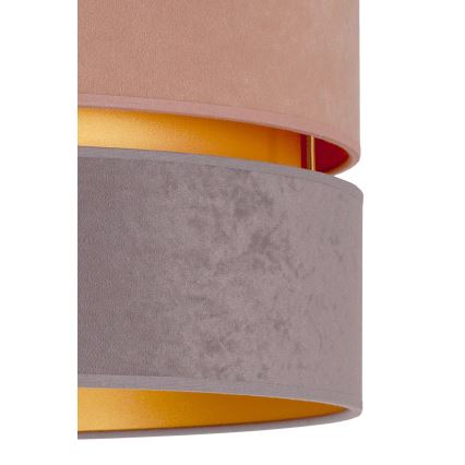 Duolla - Candeeiro suspenso DUO 1xE27/15W/230V diâmetro 40 cm bege e cinzento