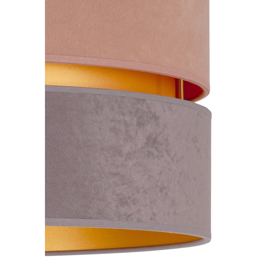 Duolla - Candeeiro suspenso DUO 1xE27/15W/230V diâmetro 40 cm bege e cinzento