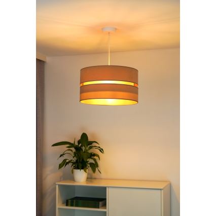 Duolla - Candeeiro suspenso DUO 1xE27/15W/230V diâmetro 40 cm bege