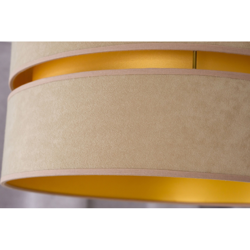 Duolla - Candeeiro suspenso DUO 1xE27/15W/230V diâmetro 40 cm bege