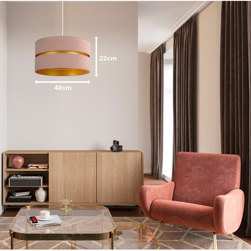 Duolla - Candeeiro suspenso DUO 1xE27/15W/230V diâmetro 40 cm bege