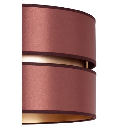 Duolla - Candeeiro suspenso DUO 1xE27/15W/230V diâmetro 40 cm borgonha/dourado